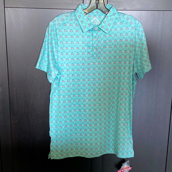 Men’s Burlebo Performance Polo-Tee Time Golf - Picture 2 of 12